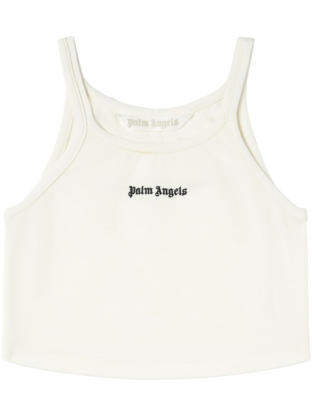 logo-print cotton tank top - 1