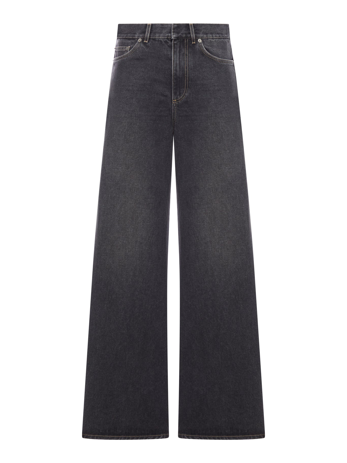 WIDE LEG DENIM JEANS - 1
