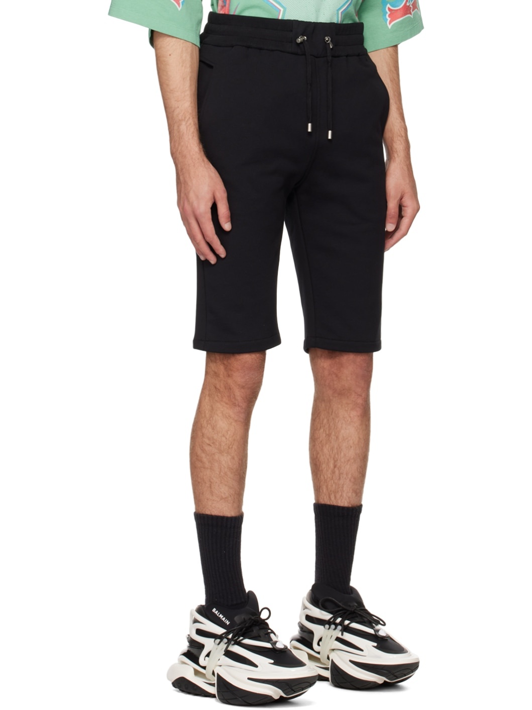 Black Flocked Shorts - 2