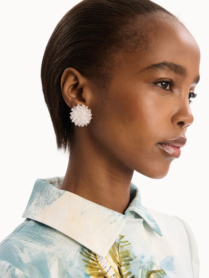Oscar de la Renta BEADED CLUSTER EARRINGS outlook