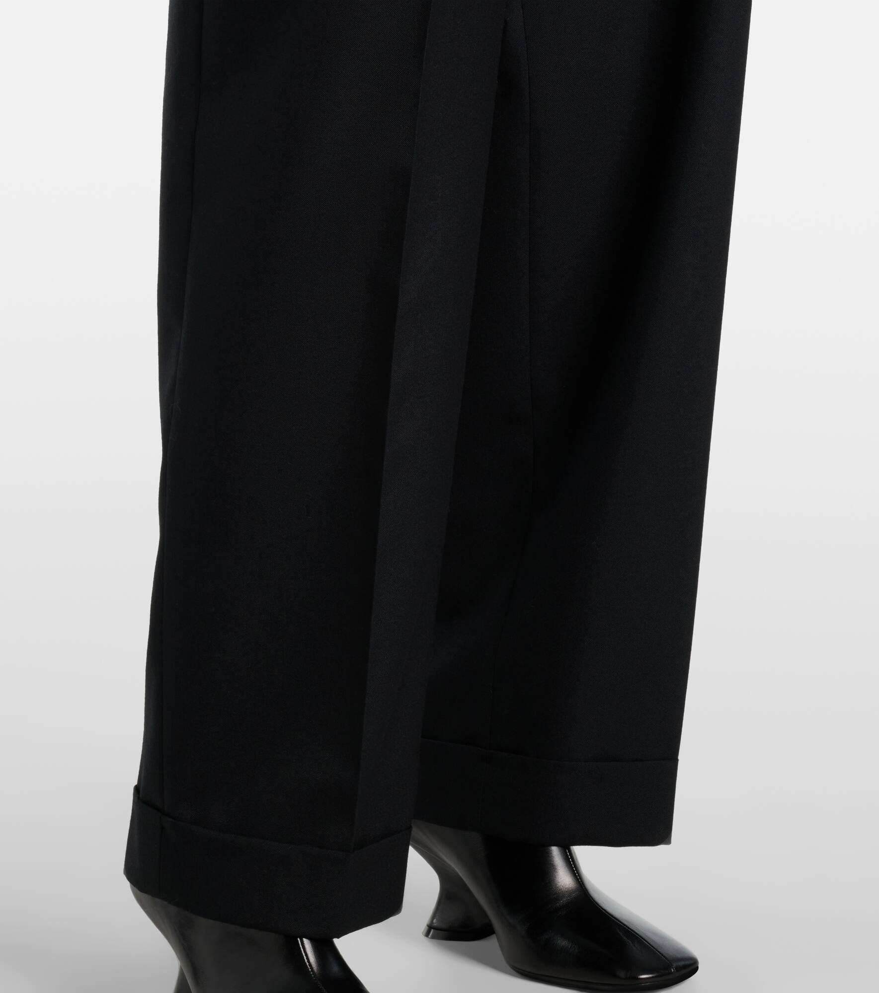 High-rise wool wide-leg pants - 5