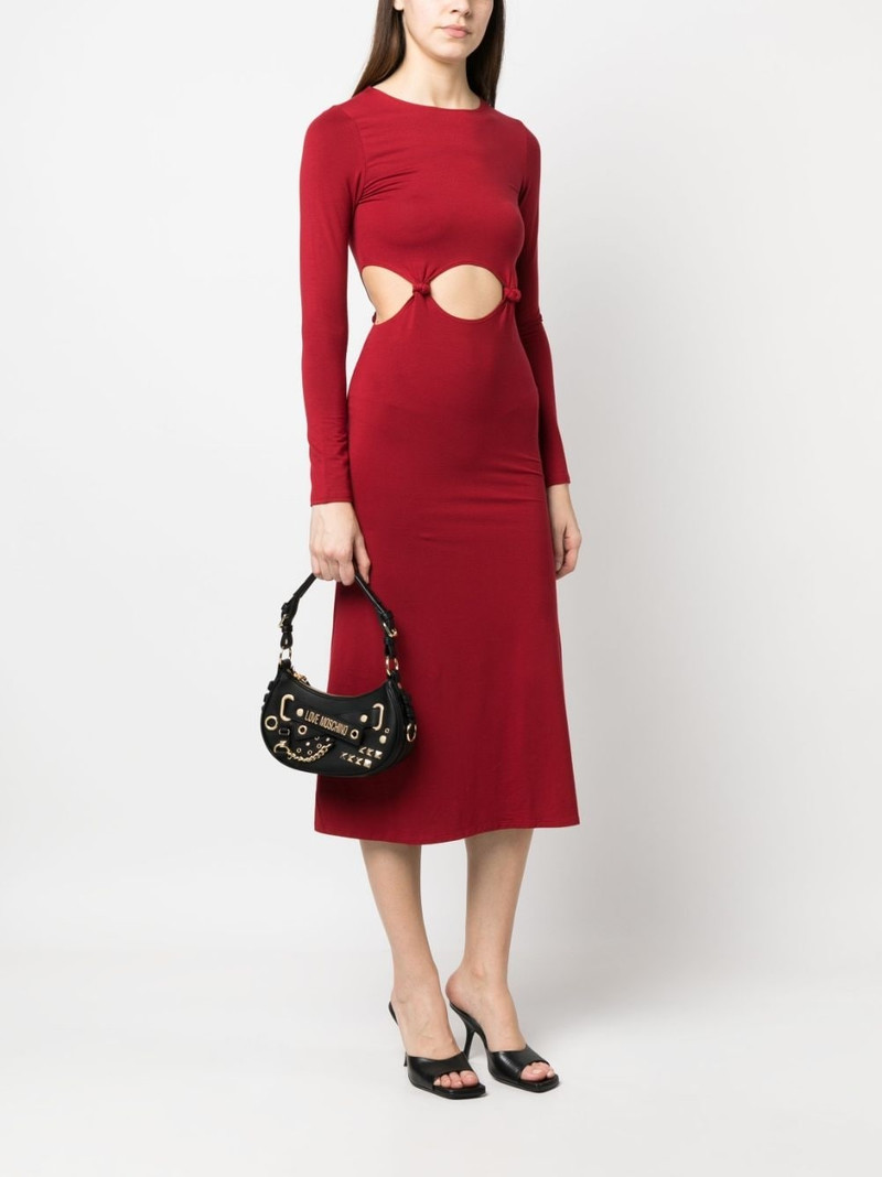 Moschino logo-plaque embellished shoulder bag outlook