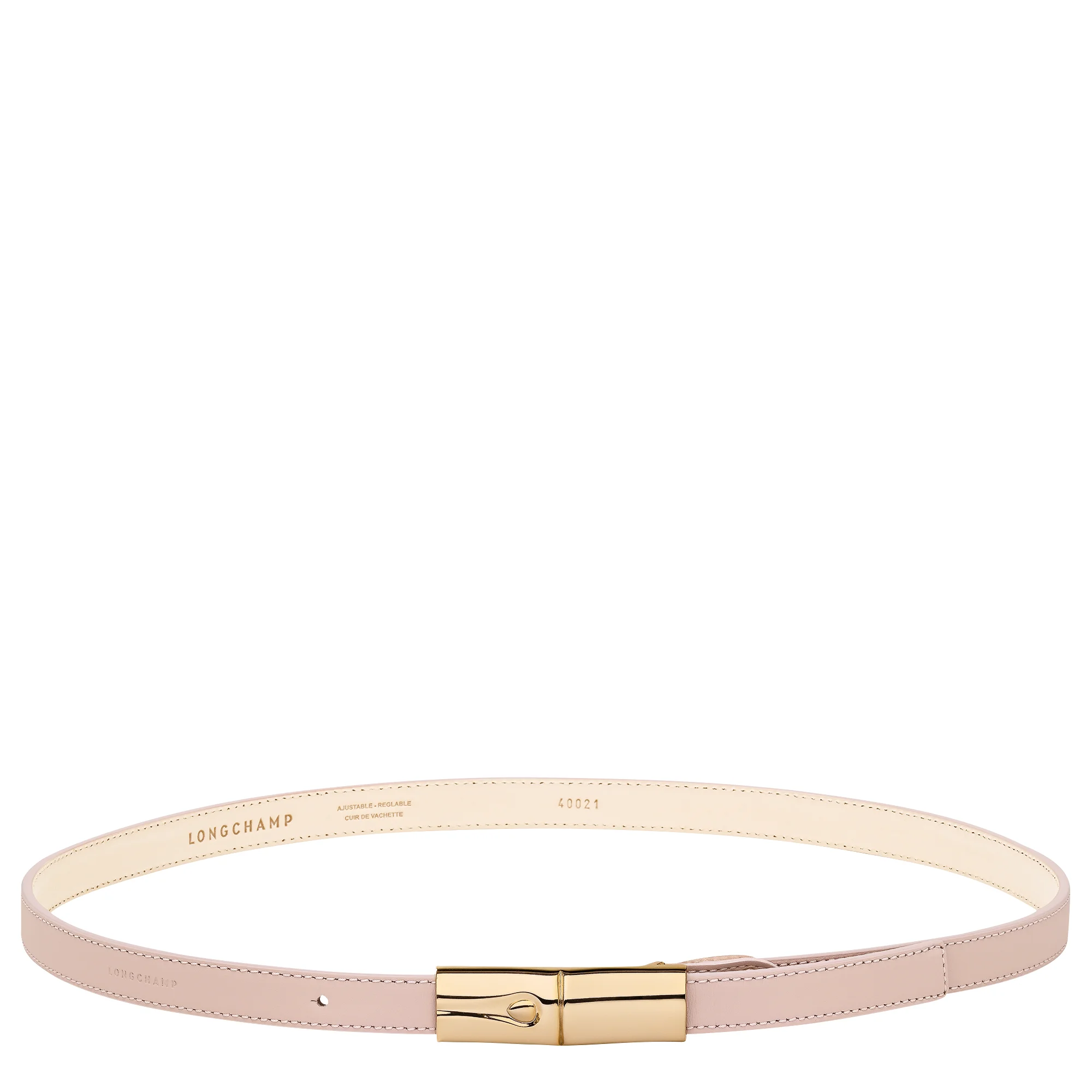 Le Roseau Ladies' belt Petal Pink - Leather - 1