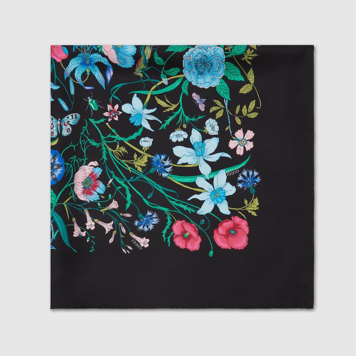 Gucci Flora print silk twill carré - 2