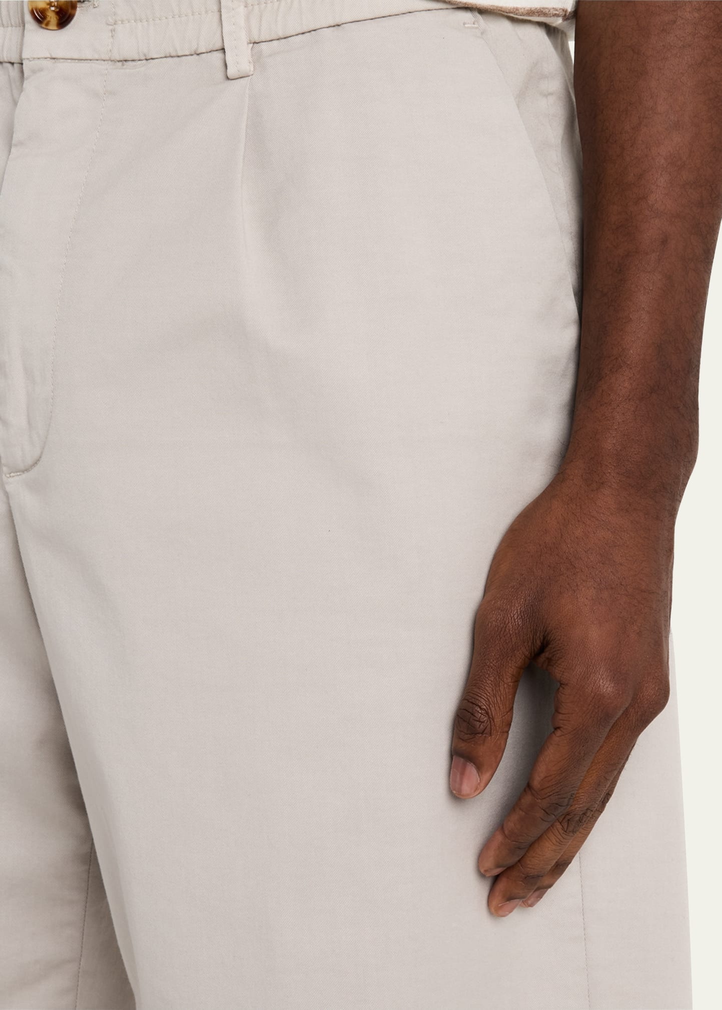 Men's Pleated Stretch-Waistband Bermuda Shorts - 5