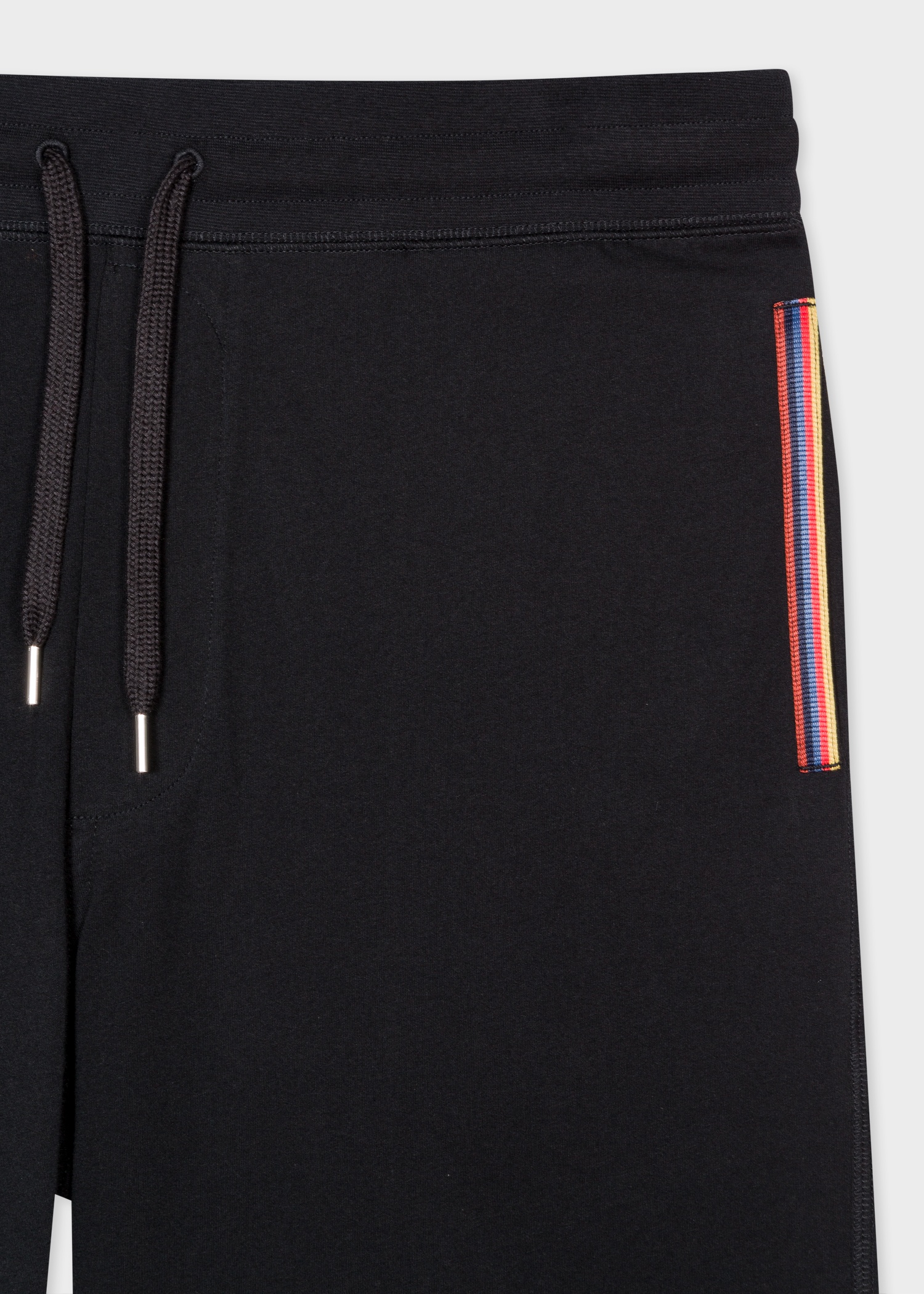 Black Jersey Cotton Lounge Shorts - 2