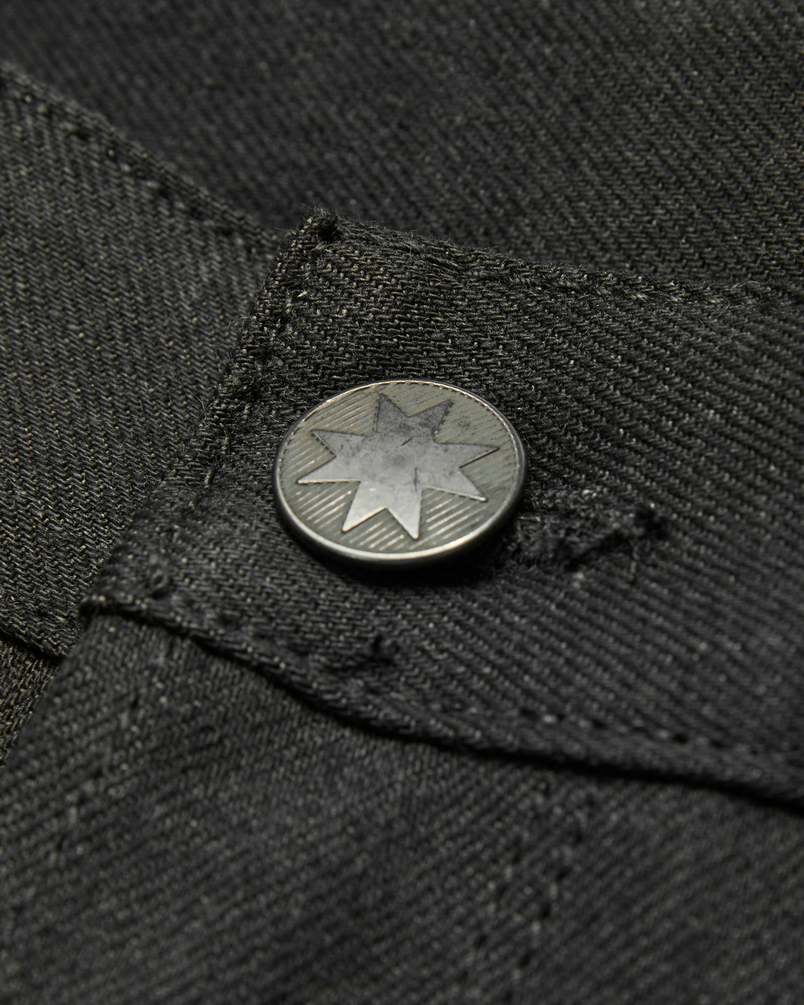 "Modesto" 14.25oz Black Grey Selvedge Denim - Straight Fit - 6