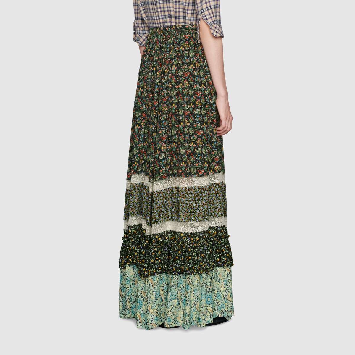 Gucci Liberty floral crêpe skirt - 4