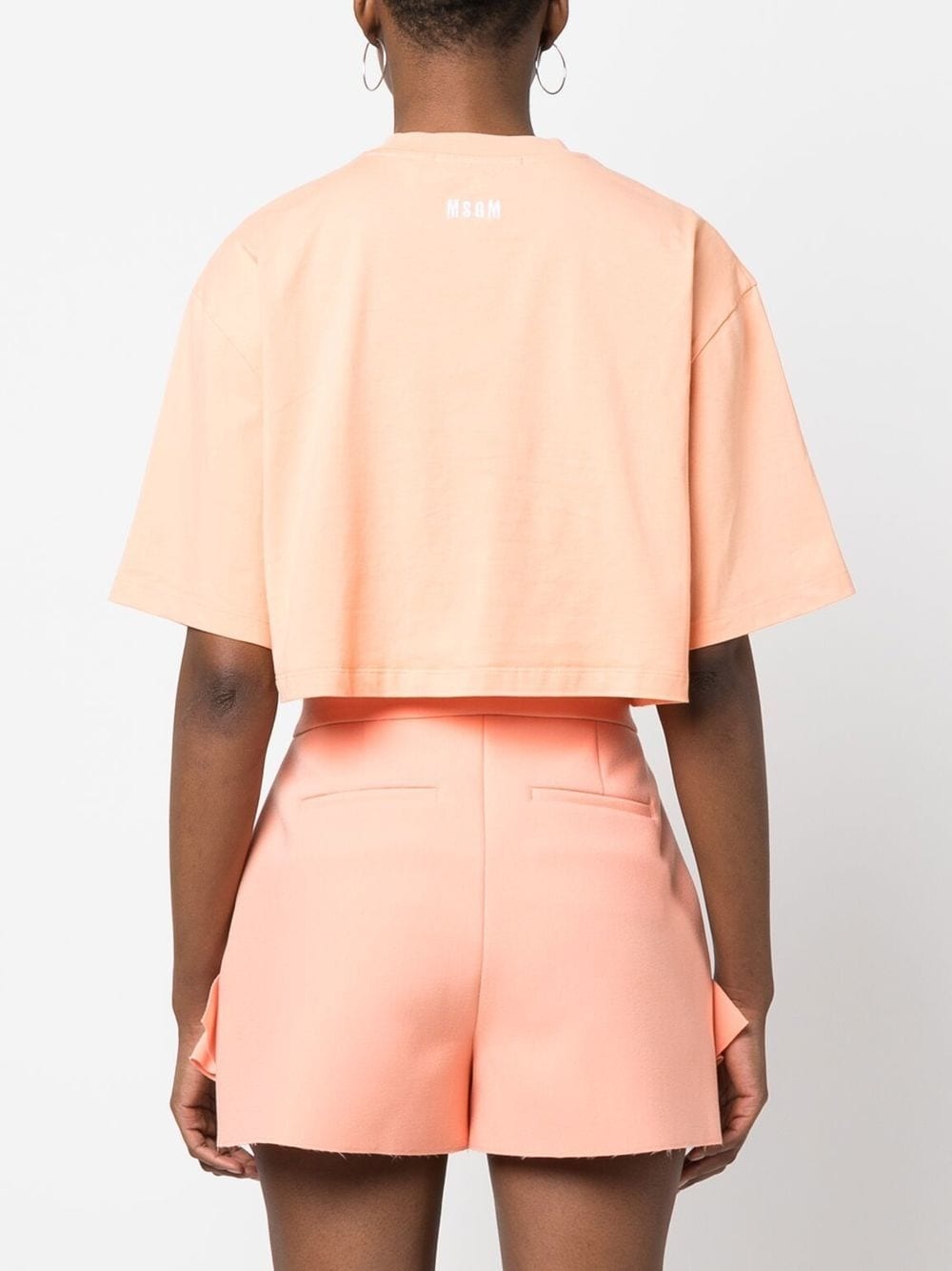 graphic print cropped T-shirt - 4