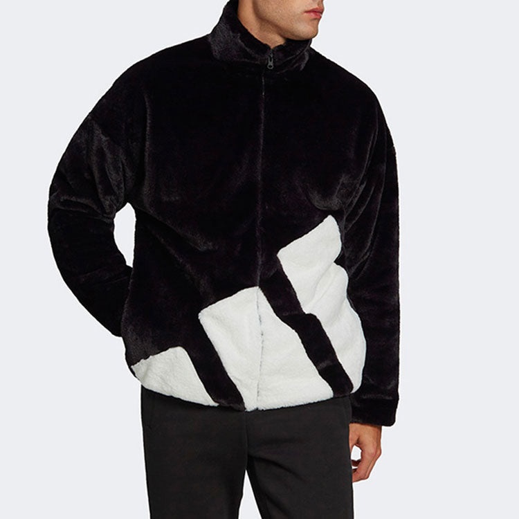 (WMNS) adidas Faux Fur Logo Jacket HI1199 - 2