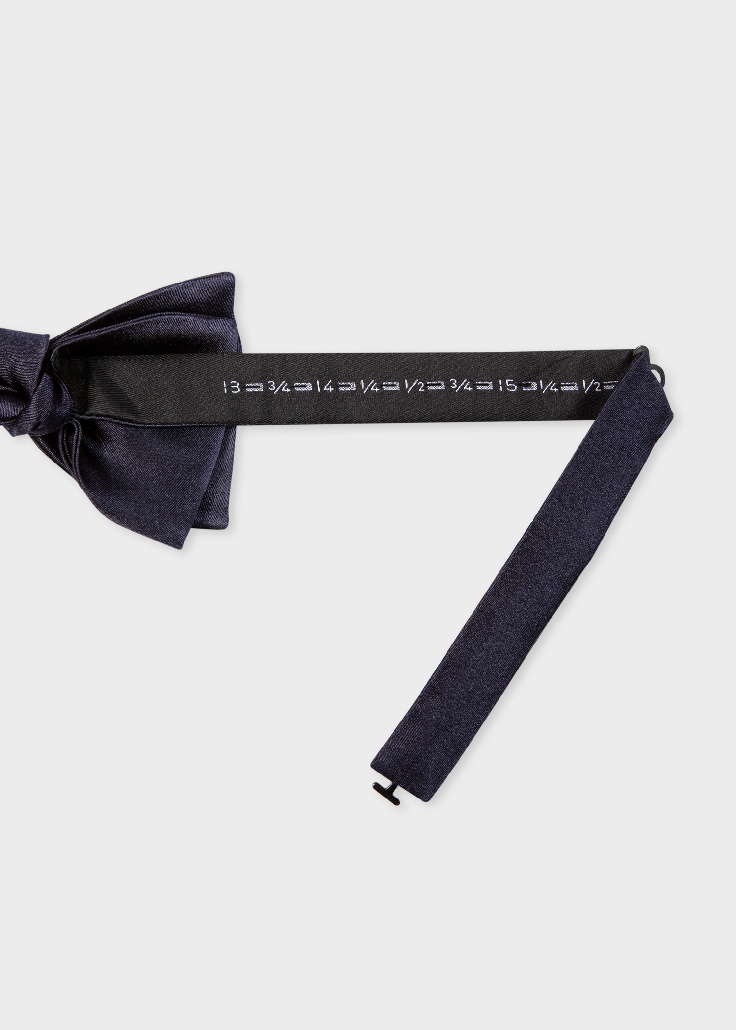 Navy Silk Satin Self-Tie Bow Tie - 2