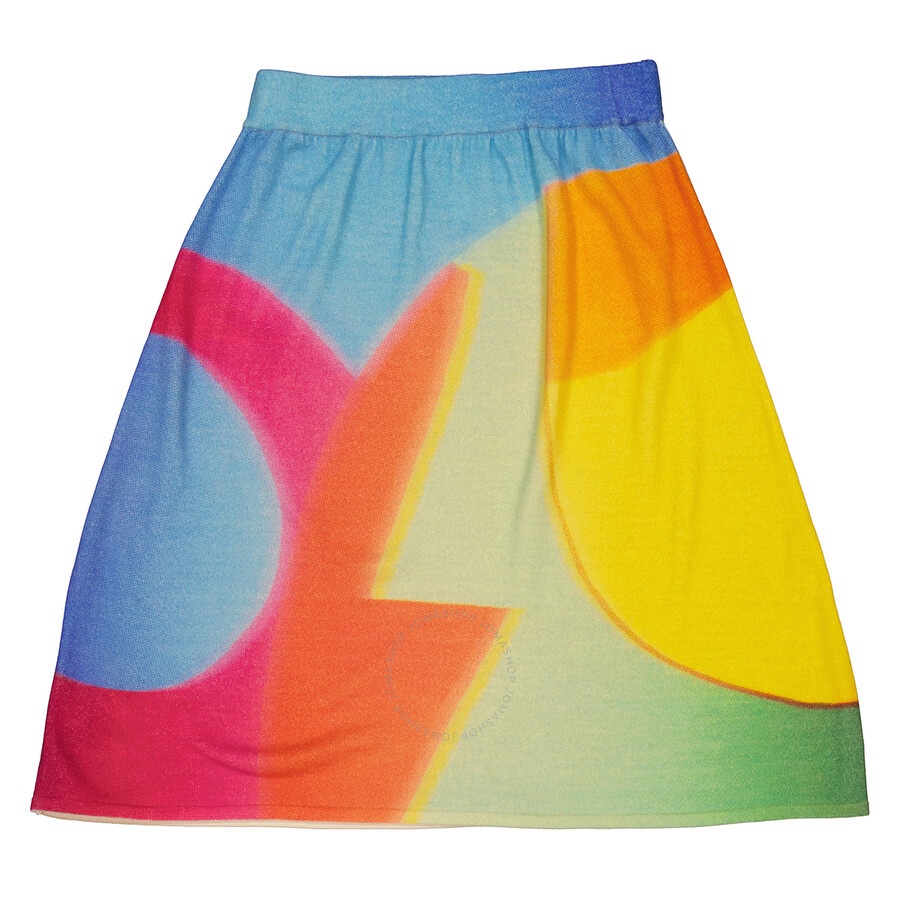 Moschino Multi Projection Print Merino Wool Skirt - 5