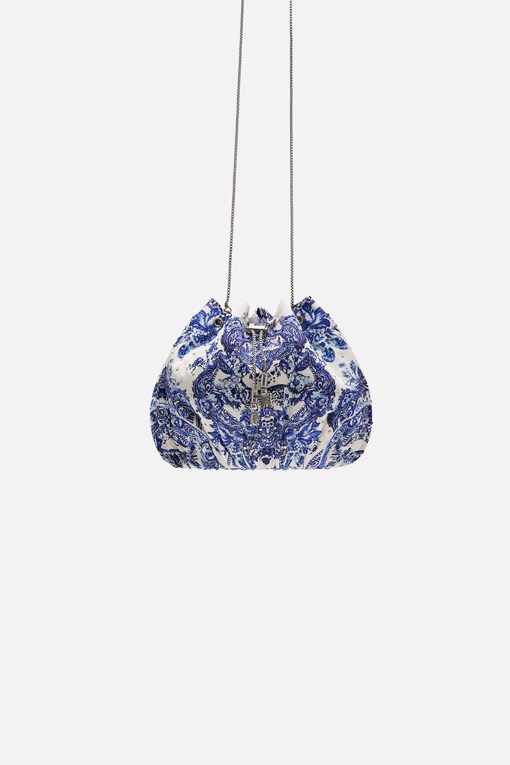 DRAWSTRING POUCH WITH CHAIN STRAP - 1