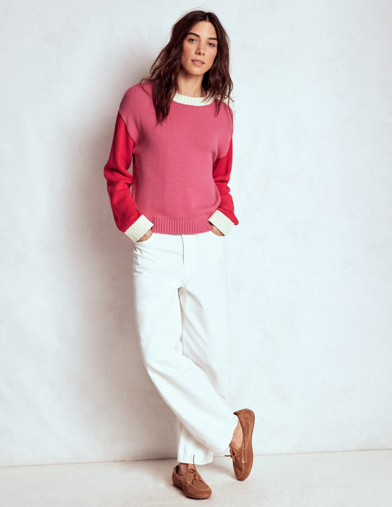 Jemma Chunky Cotton Sweater-Rose Pink 6