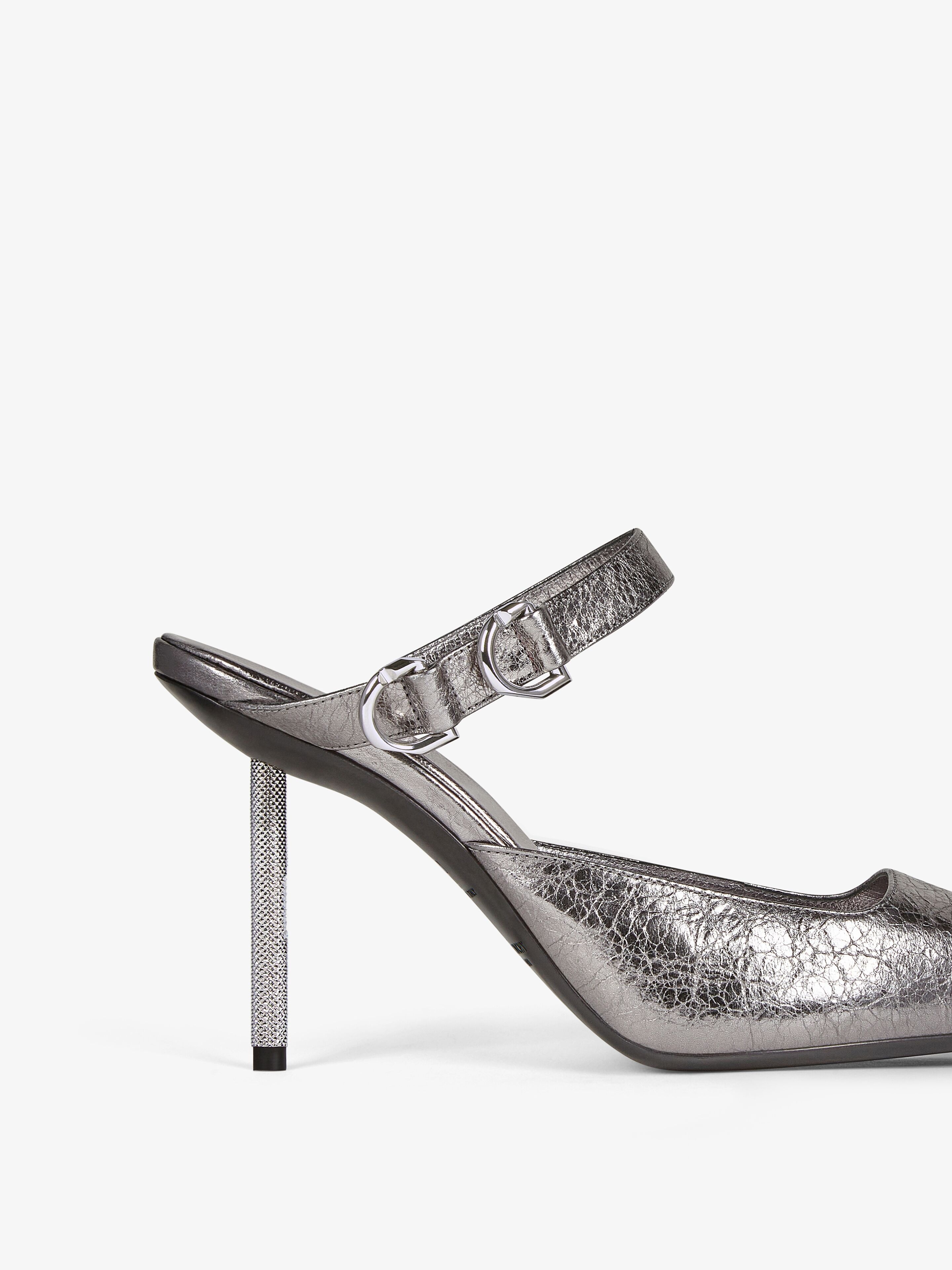 VOYOU SLINGBACKS IN LAMINATED LEATHER - 6