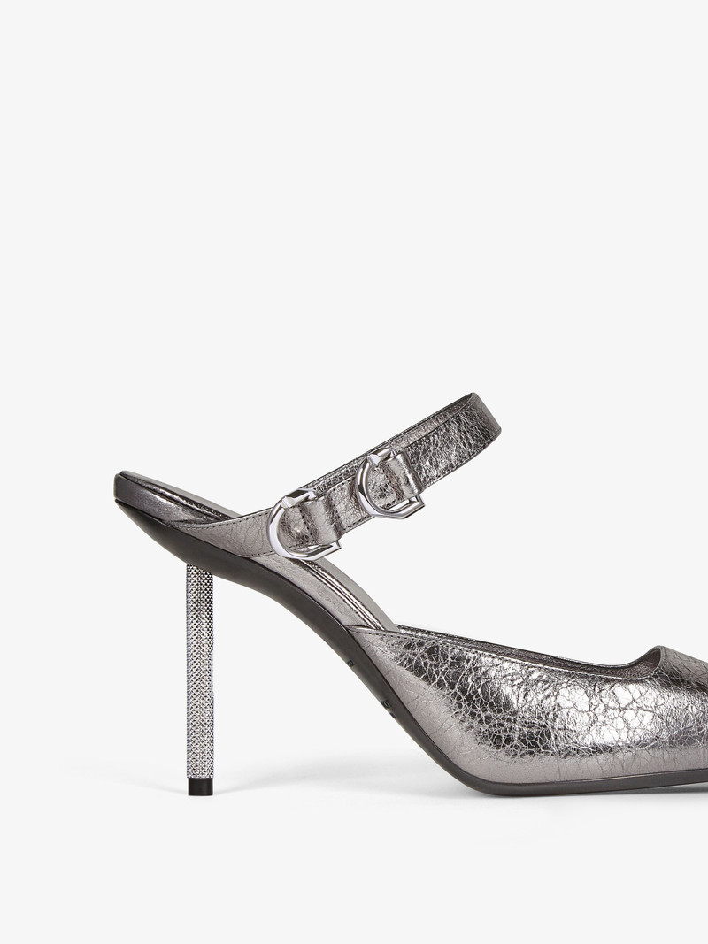 VOYOU SLINGBACKS IN LAMINATED LEATHER 6