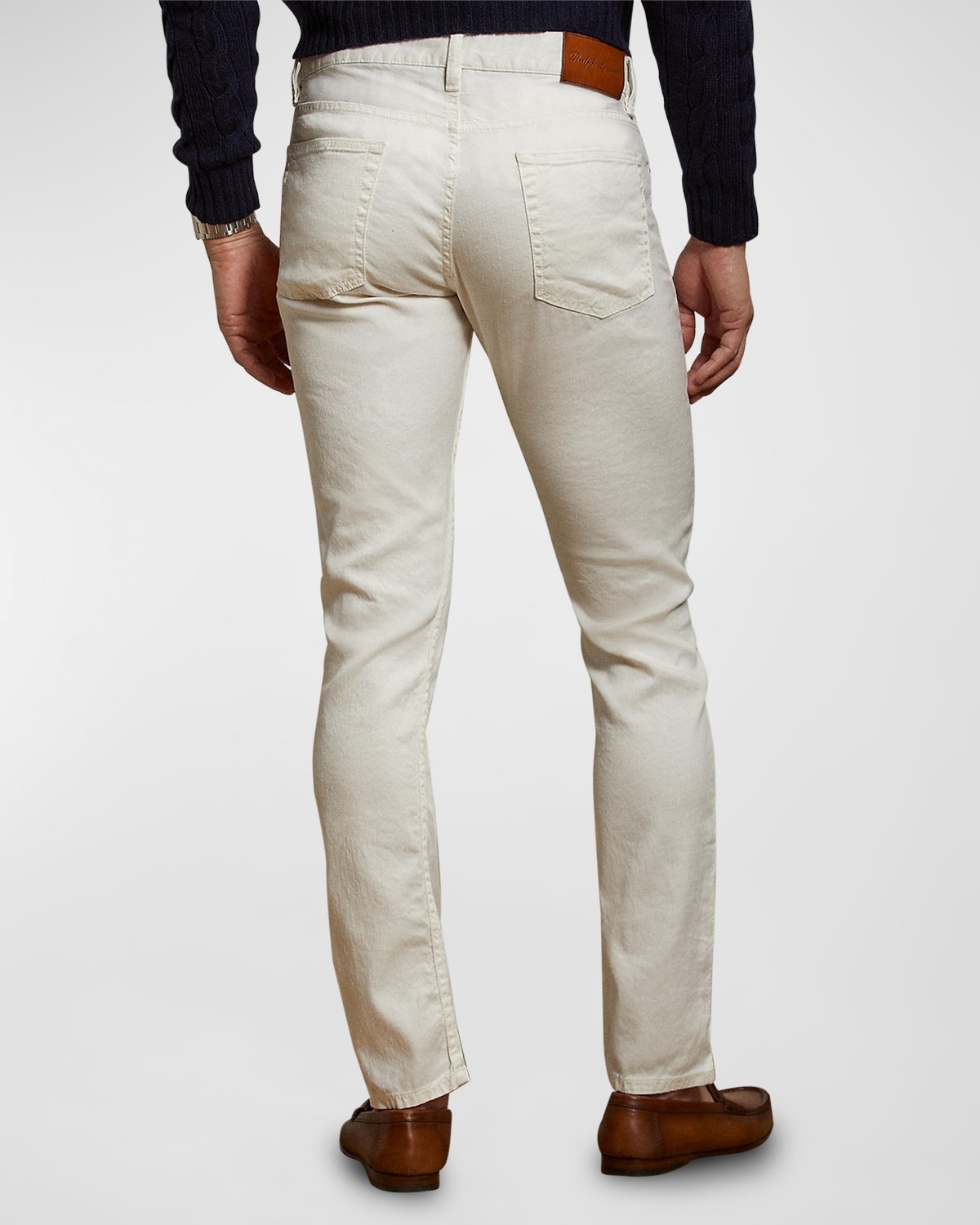 Men's Slim Linen-Cotton Jeans - 4