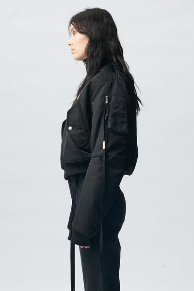 Ann Demeulemeester Lea Dropped Shoulder Cropped Bomber outlook