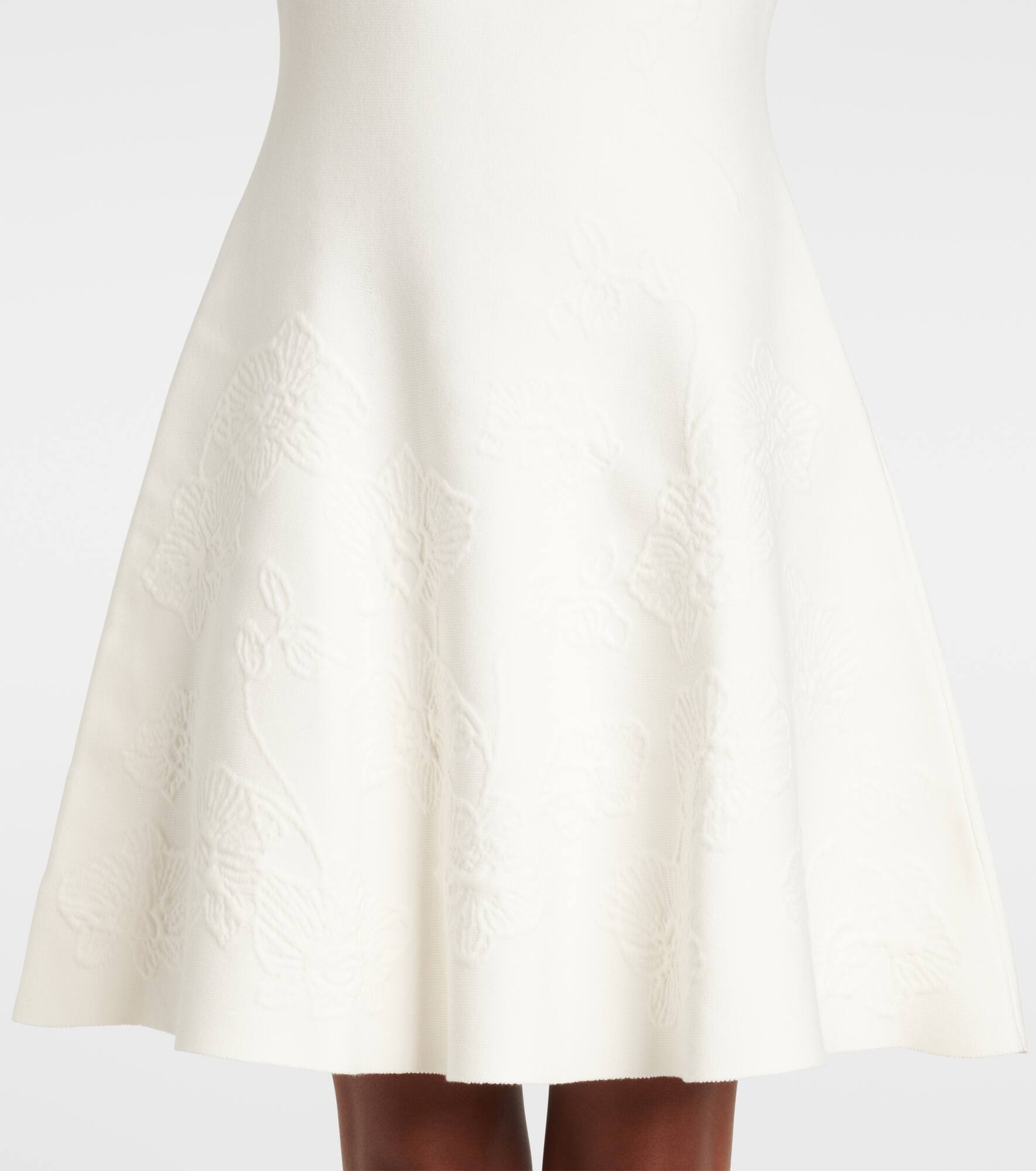 Bridal floral jacquard minidress - 5