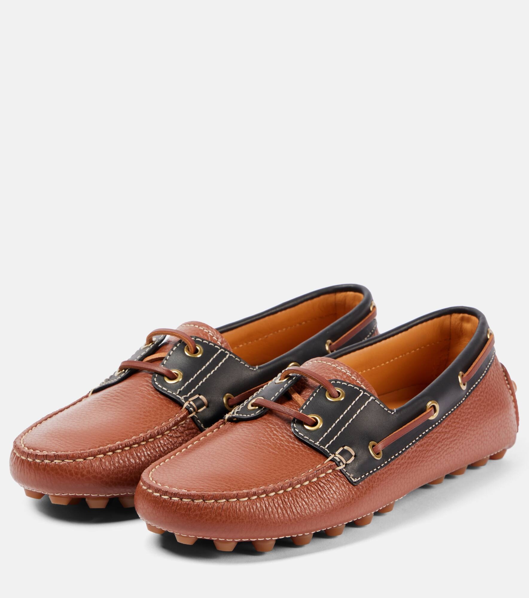Gommino Bubble leather boat shoes - 4