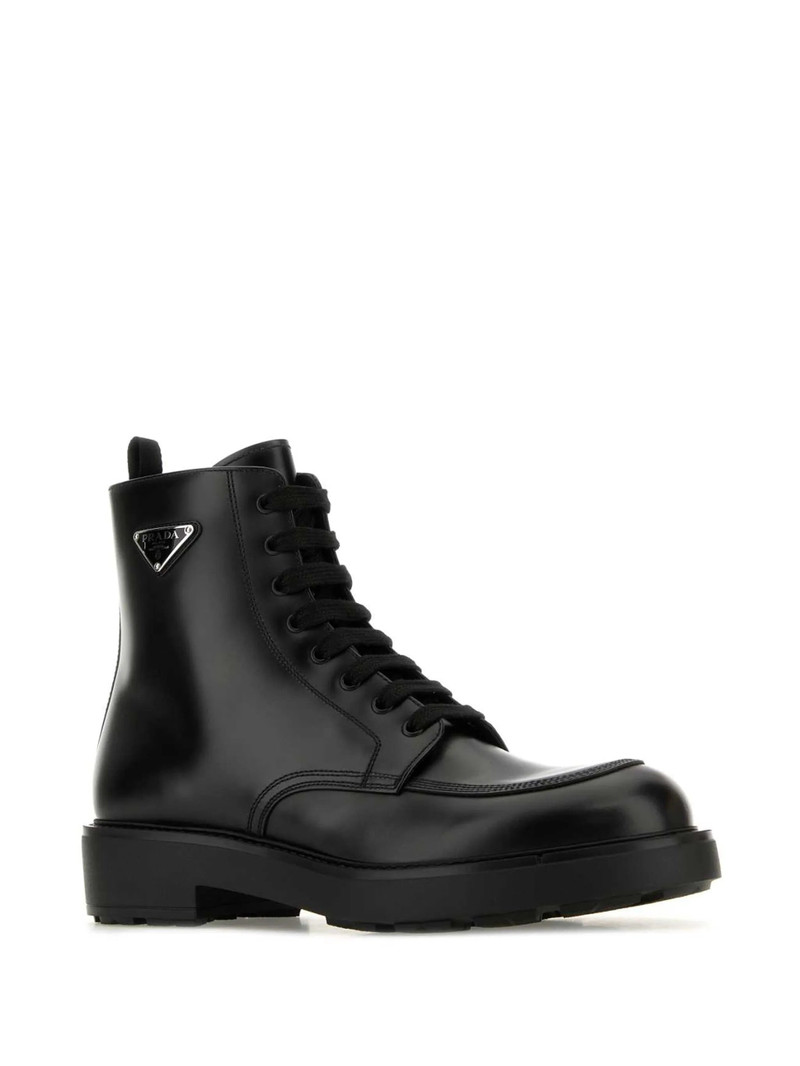 Prada Brushed-leather Boots outlook