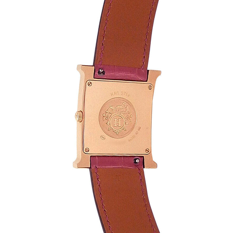 Pre-owned Hermes Heure H Quartz Diamond Ladies Watch HH1.571E - 5