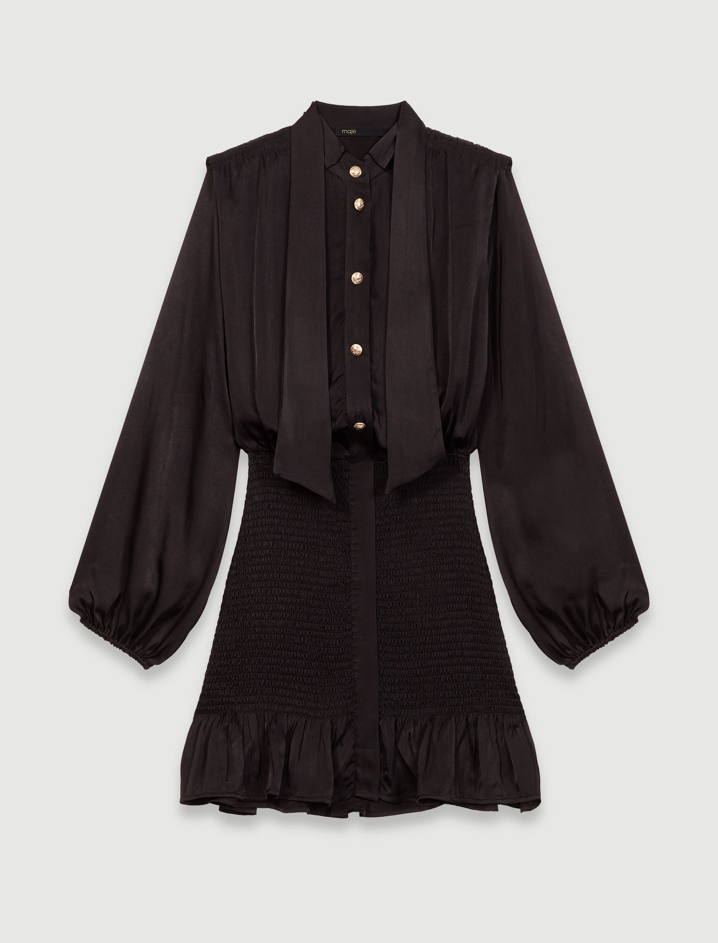 Short smocked dress - 1