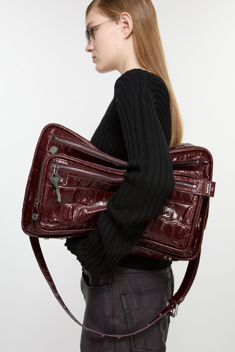 Acne Studios Camero Camera shoulder bag - Burgundy outlook