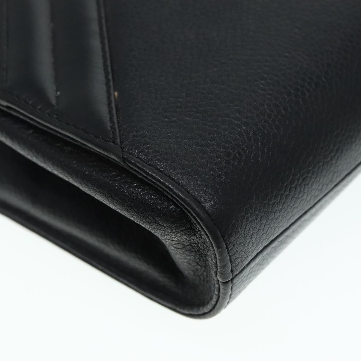 DIOR Hand Bag Leather Black Gold - 9