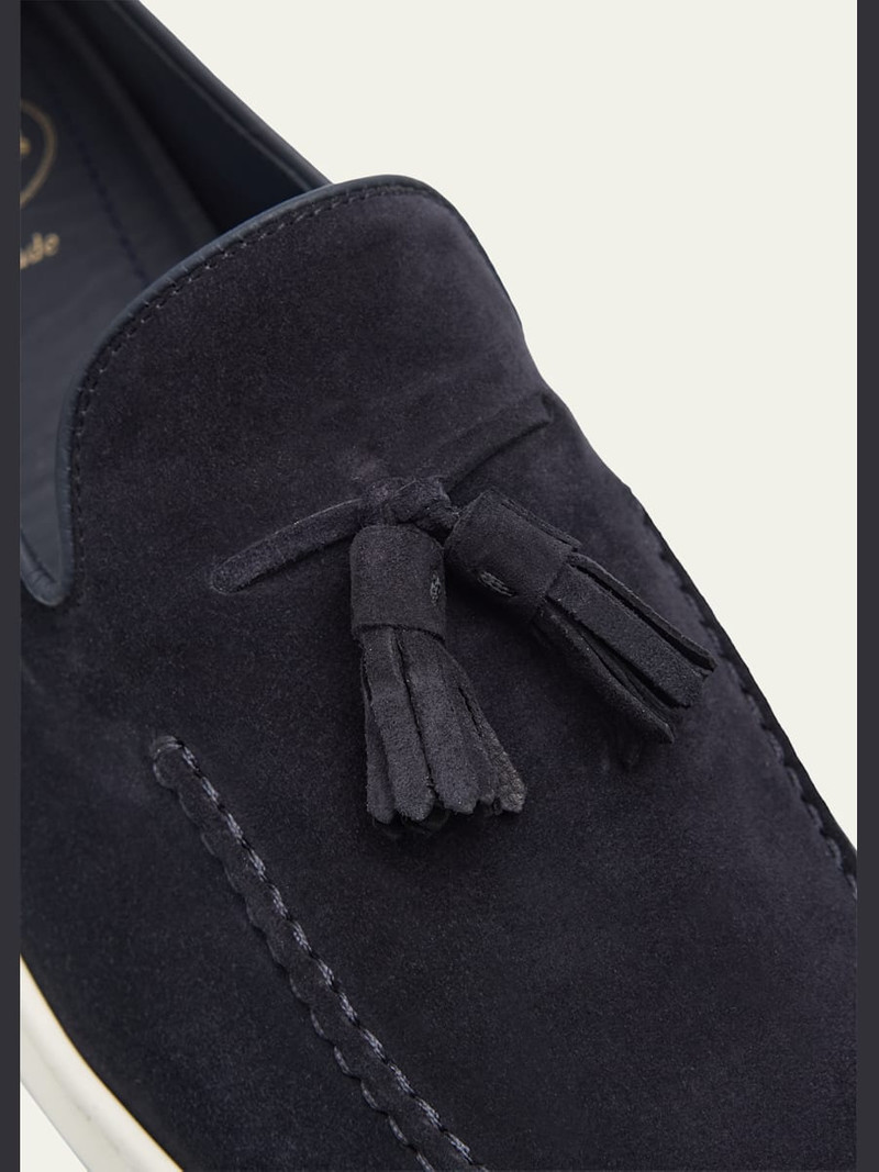Men's Ripley Suede Rubber-Sole Tassel Loafers 3