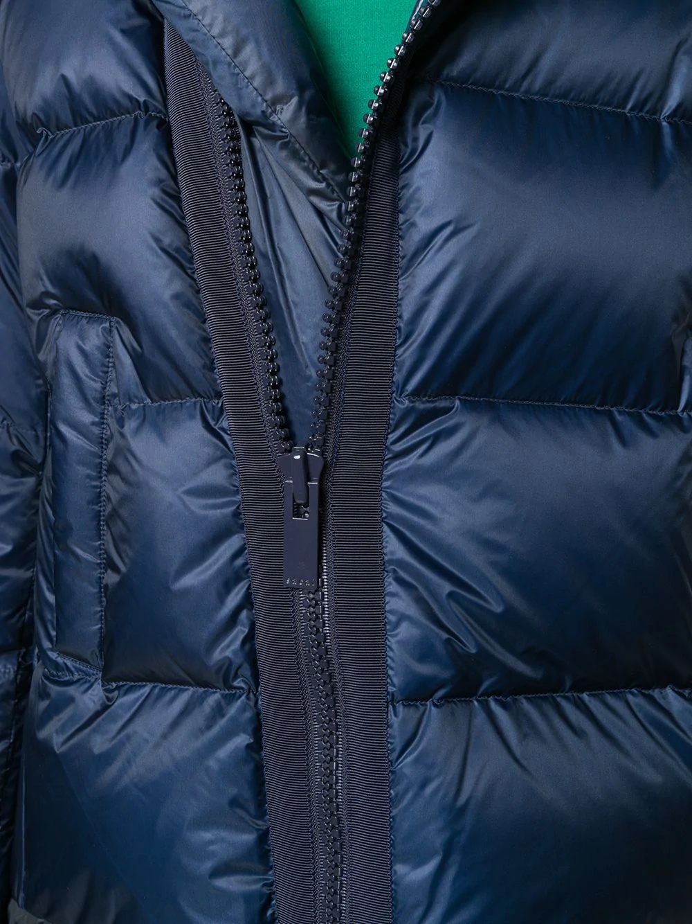 off-center zip puffer jacket - 5