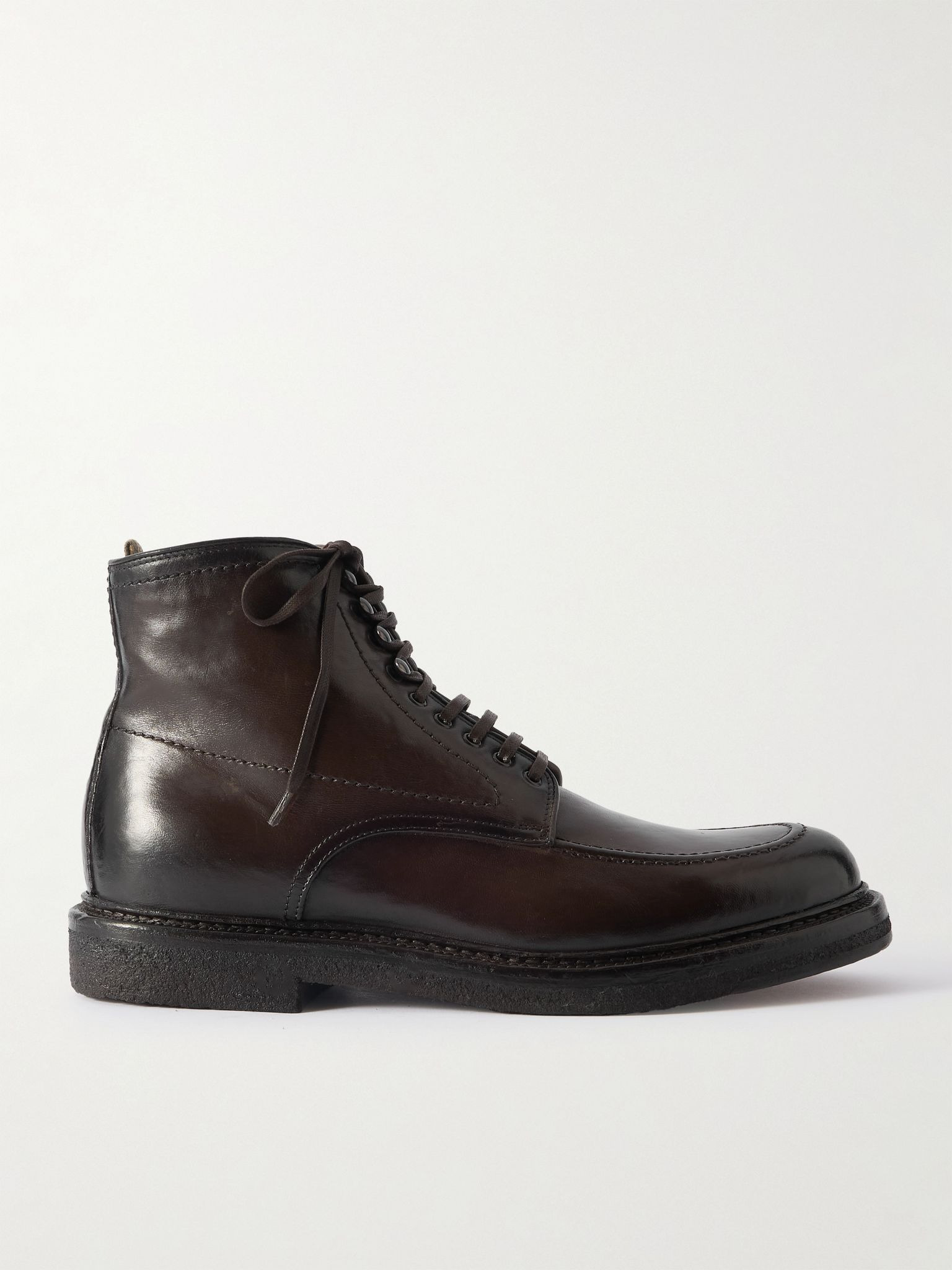 Aston 004 Airbrushed Leather Boots Dark brown - 1
