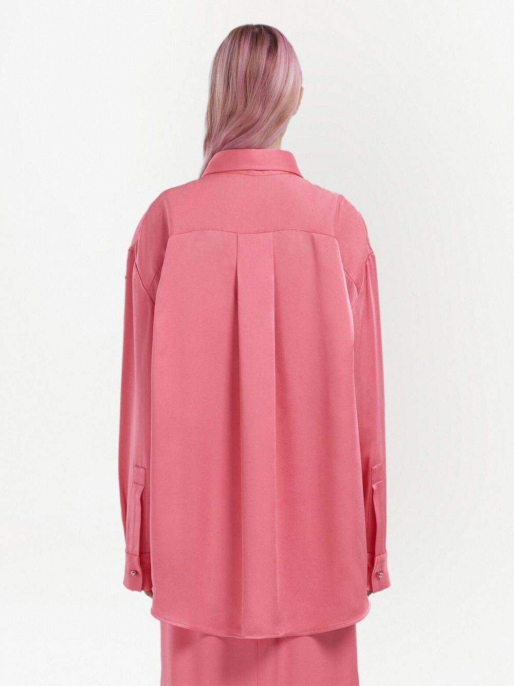 sequin-embellished oversized shirt - 4