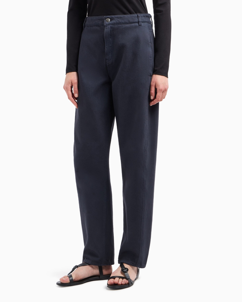 EMPORIO ARMANI J4H ICON OVAL-LEG JEANS IN GARMENT-DYED DRILL outlook