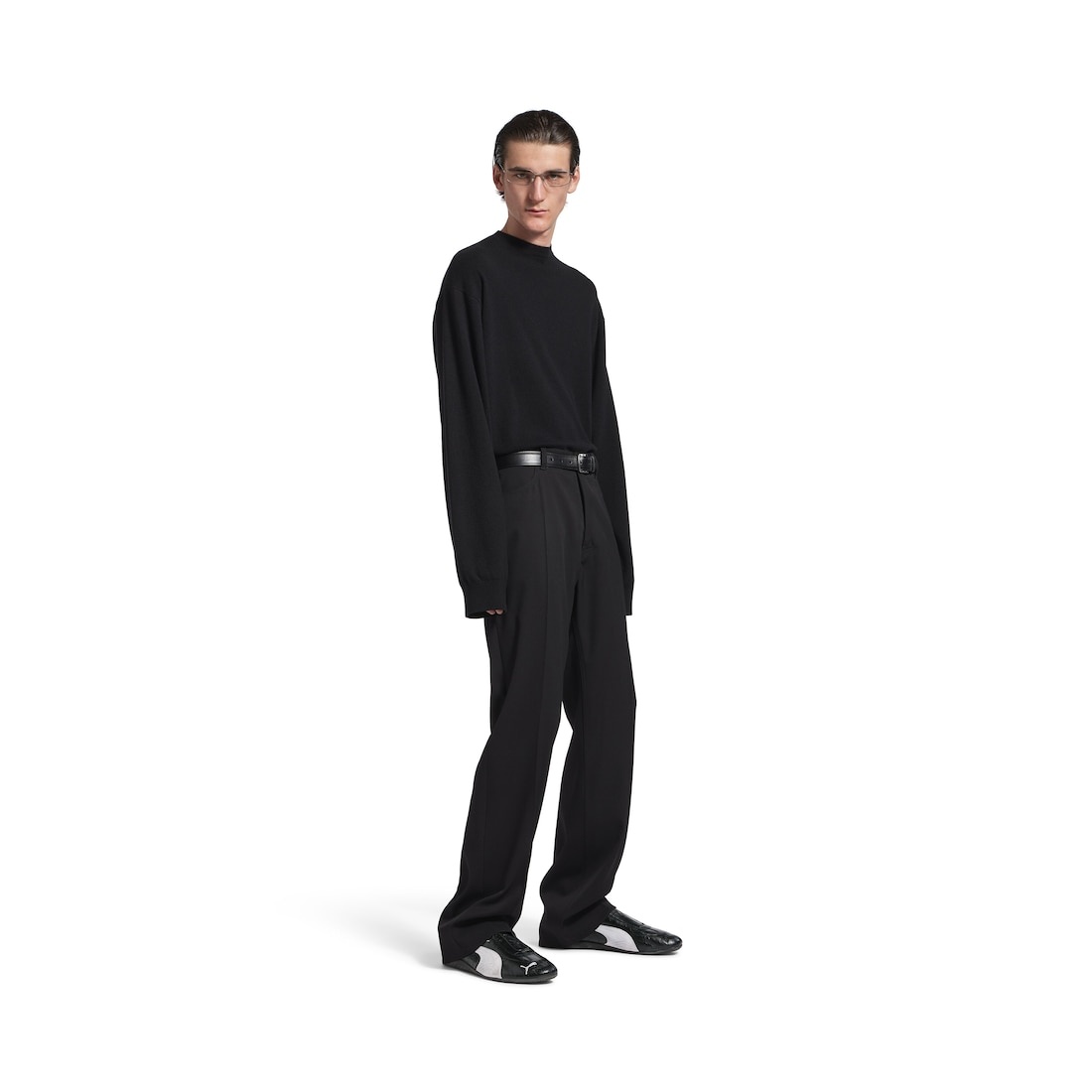 Speedcat Leather Balenciaga in Black/white - 8