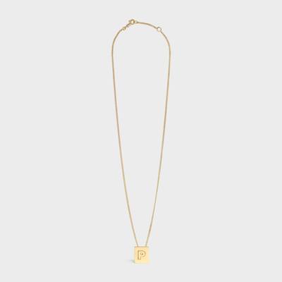 CELINE Alphabet P Necklace in Brass with Gold finish outlook