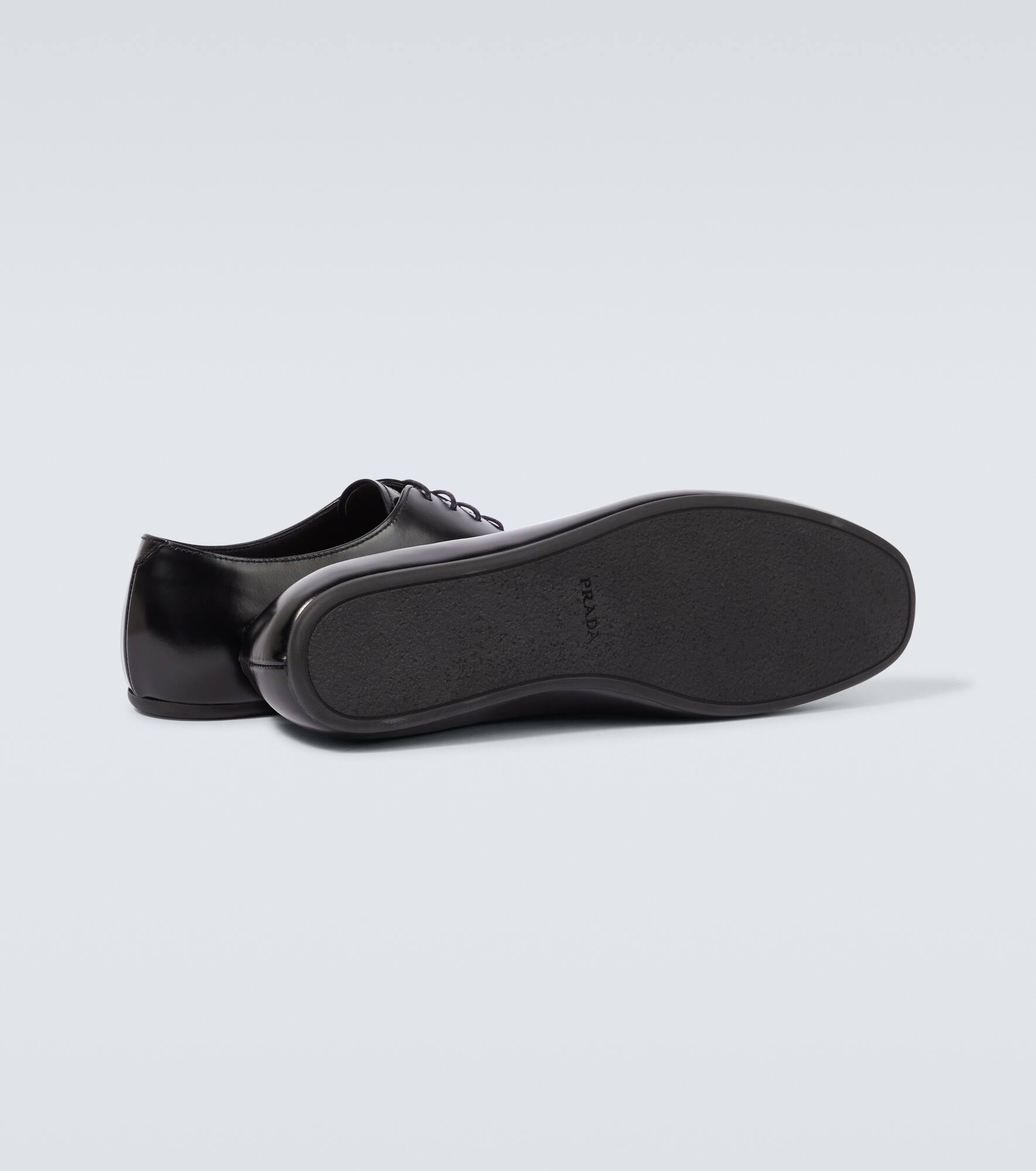 Brushed leather Oxford shoes - 7