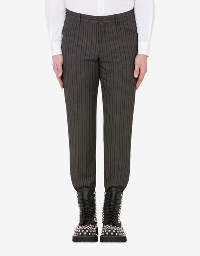 Moschino VISCOSE AND WOOL PINSTRIPE TROUSERS outlook