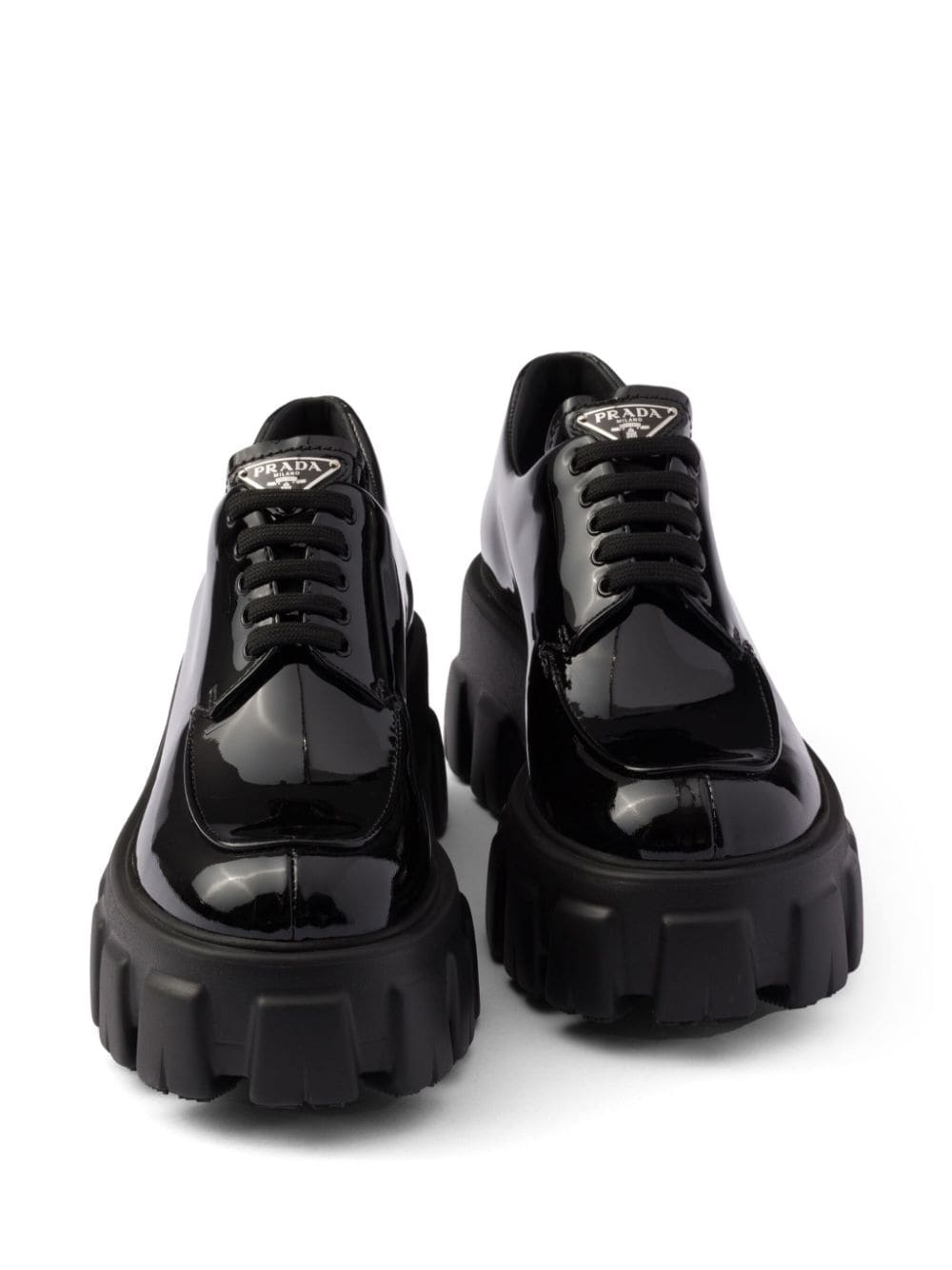 Monolith patent leather lace-up shoes - 5