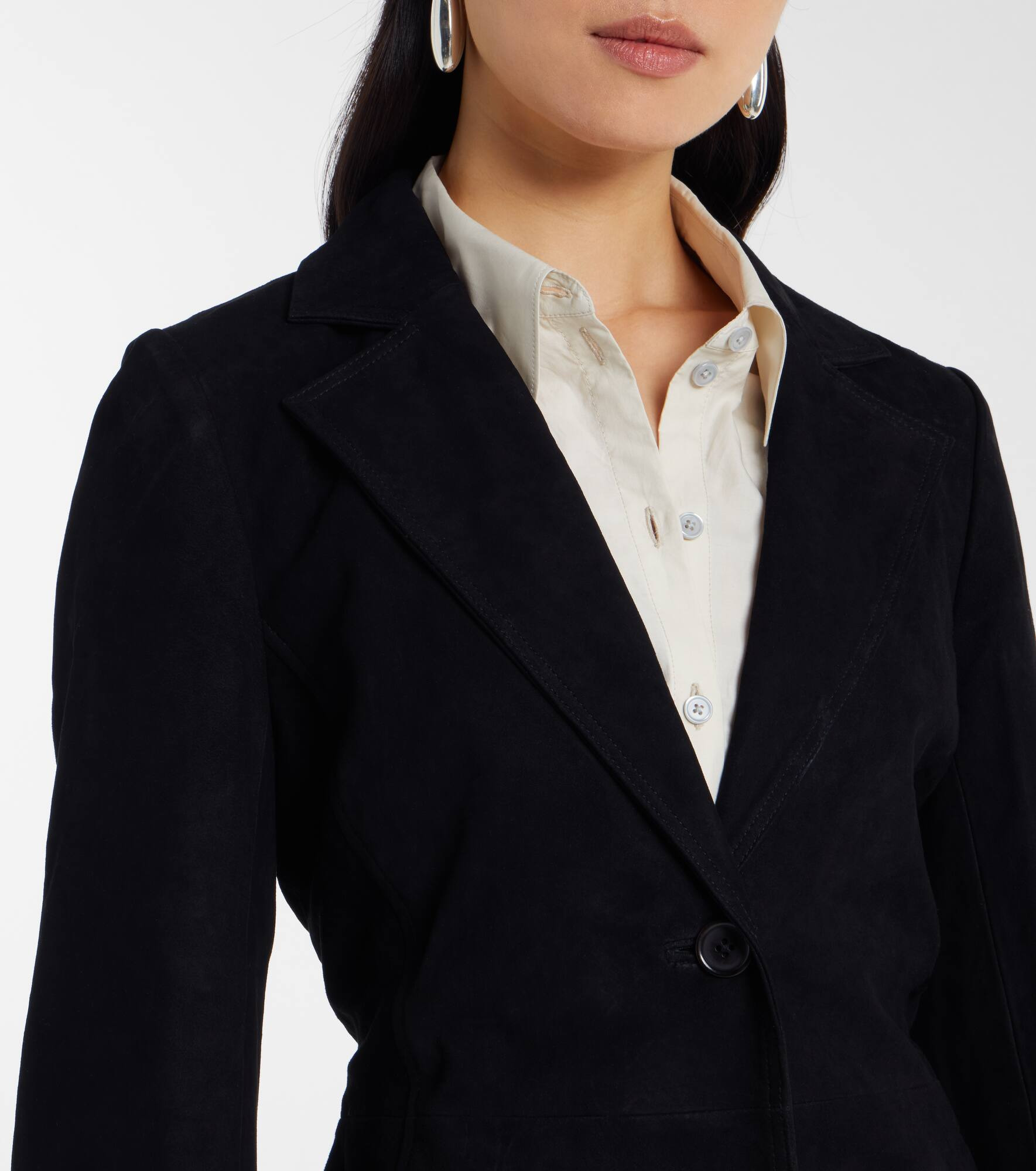 Suede blazer - 4