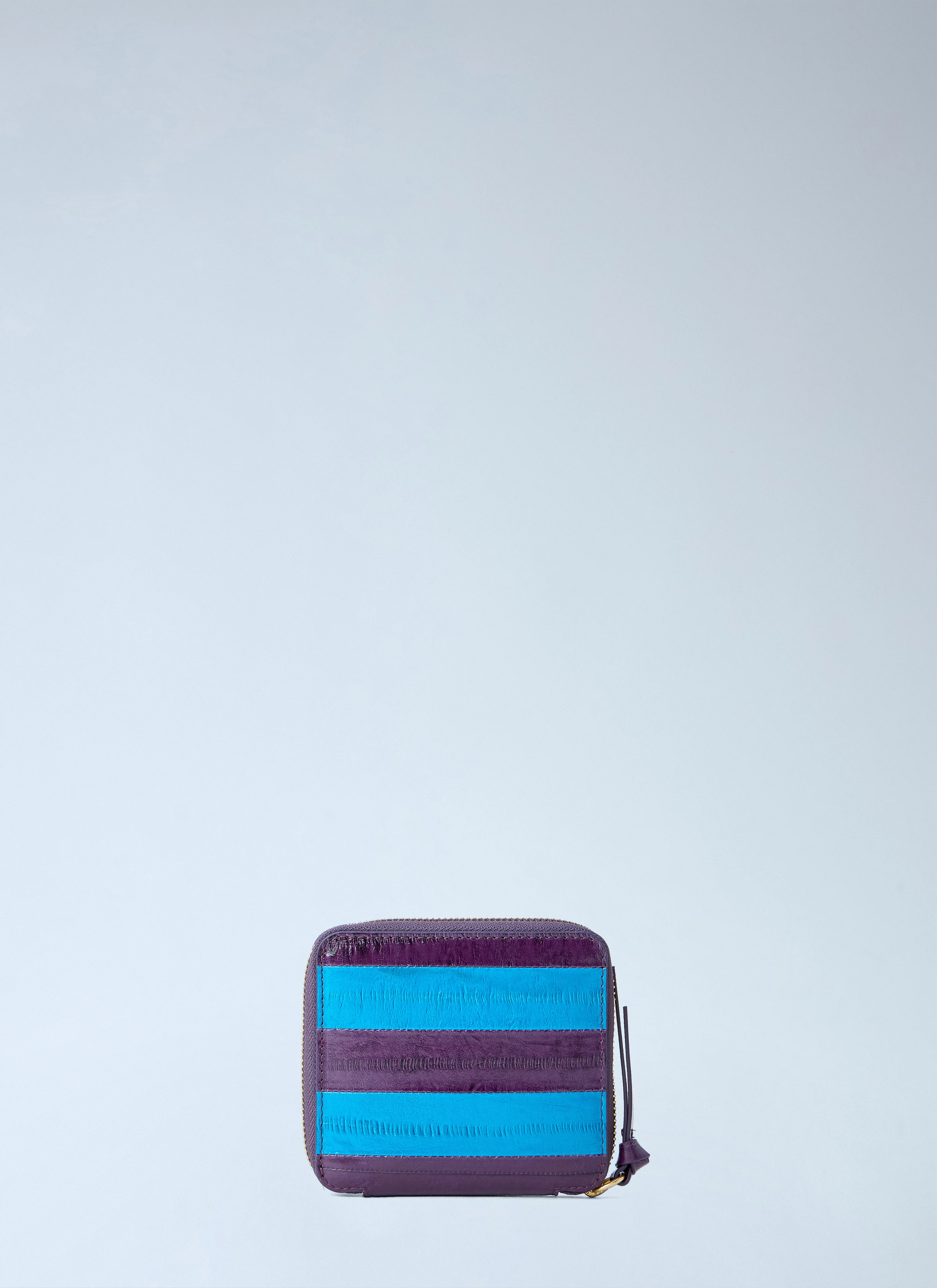 Striped Leather Wallet - 1