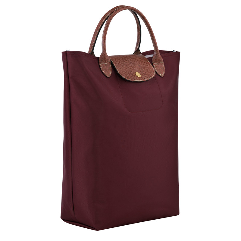 Le Pliage M Tote bag Burgundy - Canvas 3