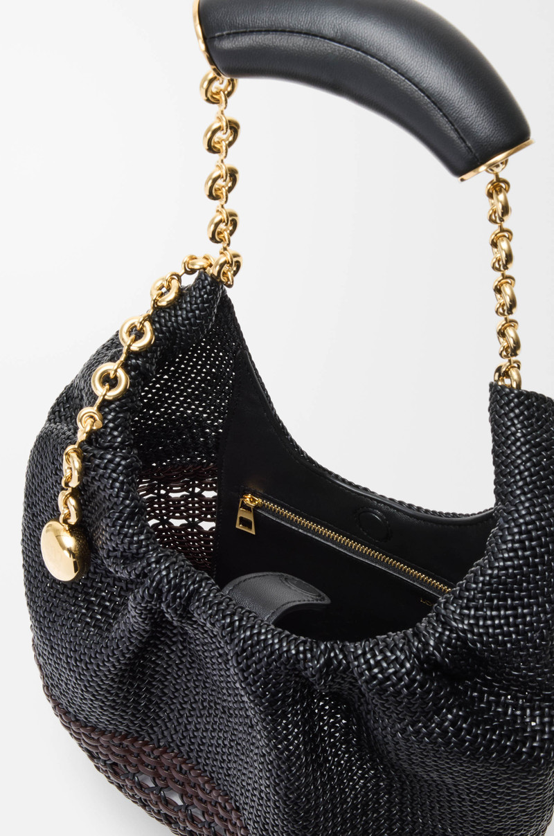 Small Squeeze bag in woven nappa calfskin 8