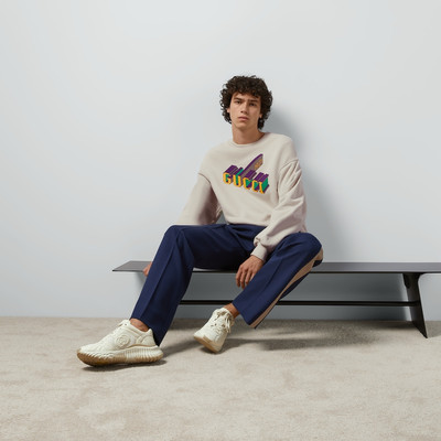 GUCCI Cotton jersey sweatshirt with print outlook