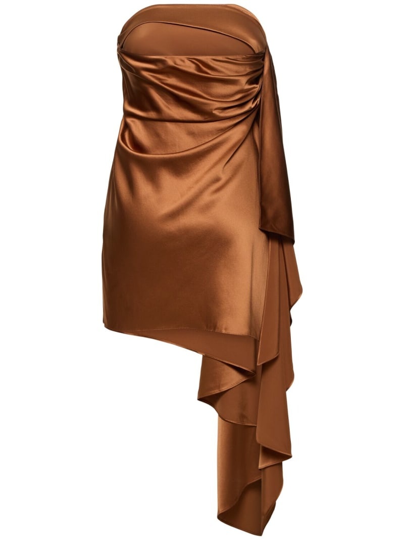 Cusco draped silk mini dress - 3