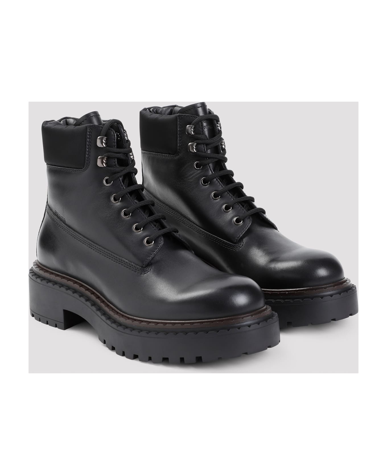 Black Leather Ankle Boots - 5