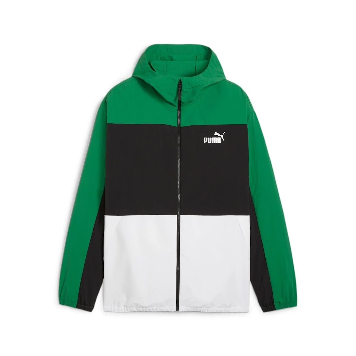 PUMA Hooded Windbreaker Jacket 'Black Green' 675387-86 - 1