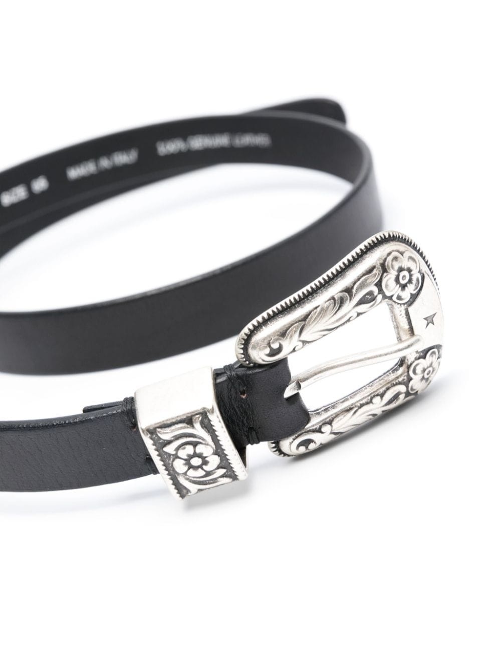 buckle-engraved belt - 2