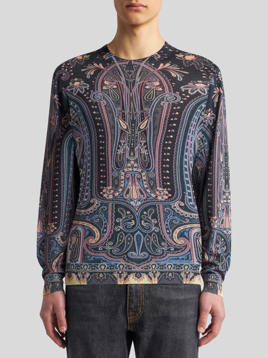 SWEATER WITH PAISLEY PRINT - 2