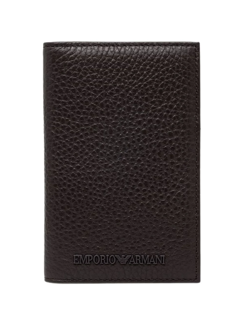 logo-plaque pebbled wallet - 1